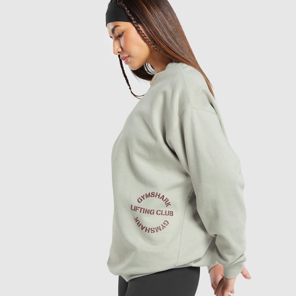 Gymshark BUILT OVERSIZED SWEATSHIRT Grey Large NWT in packaging - Picture 3 of 6